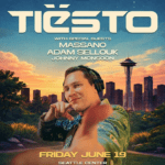 Tiësto - poster announcing event on June 19, 2026